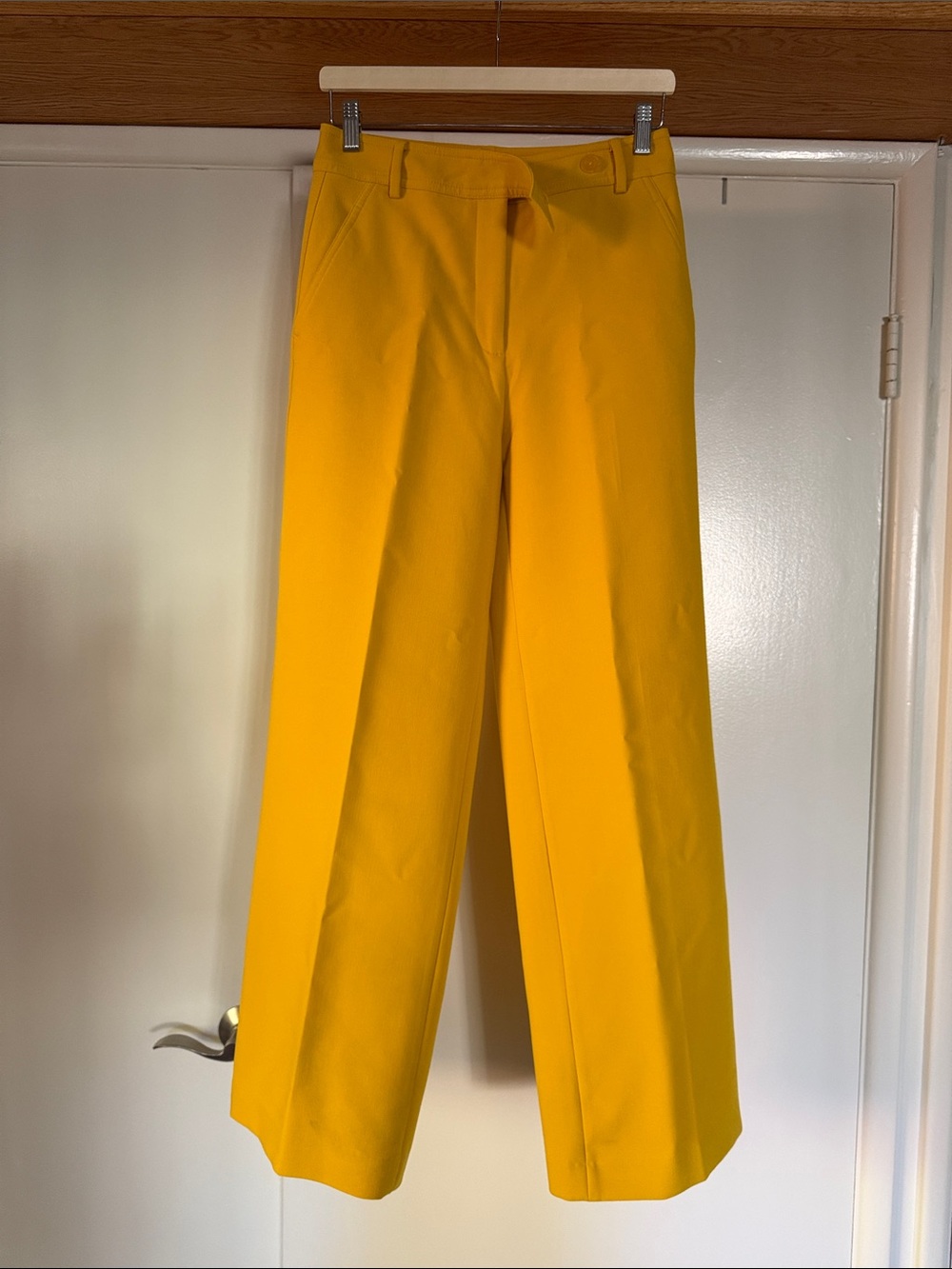 Zara Yellow Wide-Leg Pants
